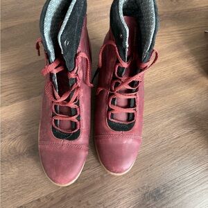 Forsake Burgundy Lace-Up Women's Boots